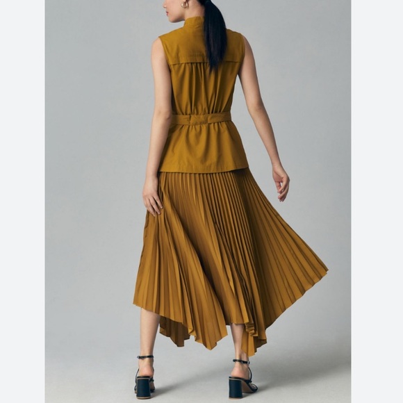 Anthropologie Vested Pleated Dress - Picture 6 of 12